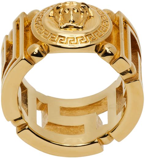 versace ring greek key|Greca Ring Gold .